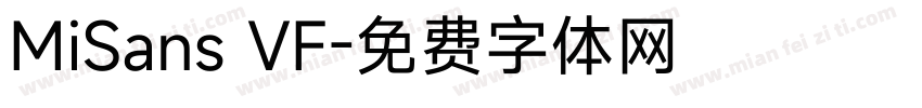 MiSans VF字体转换